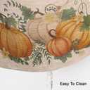 Thanksgiving Table Runner Fall Pumpkin Maple Leaves Table Runner Washable Non-Slip Heatproof Woven Seasonal Dining Table Decoration 12 x 70 Inch (Light Yellow4)