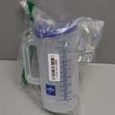 Medline Graduated Insulated Carafes, Clear, 28 Oz (32 Ounces, Clear with/Blue Lid)