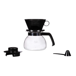 Melitta PourOver Coffee Brewer W/ Glass Carafe, Holds 6  6 Oz Cups, Black