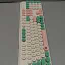 Wireless Keyboard and Mouse Combo with Switch Button- 2.4GHz Cordless Typewriter Keyboard | Auto-Sleep | USB Receiver for Windows PC/Laptop - White Colorful