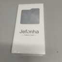 Jefonha Silicone Case for iPhone 17 Pro with Strap Stand, Black Lines