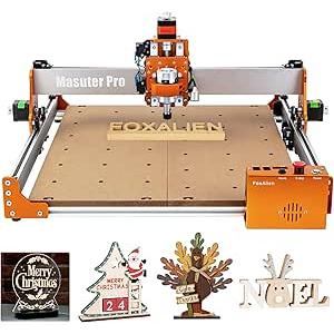 FoxAlien Masuter Pro 3-Axis CNC Router Machine, Beginner Hobby Engraving Machine All-Metal Structure for Wood Acrylic MDF Nylon Routing Milling Carving