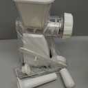 LHS Manual Meat Grinder with Stainless Steel Blades Heavy Duty Powerful Suction Base for Home Use Fast and Effortless for All Meats-White