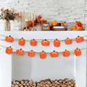 8.2 ft Fall Decor Wooden Beads Garland with Pumpkin Fall Tiered Tray Decorations for Home Pumpkin Wood Beads Hanging Banner Thanksgiving Farmhouse Decor for Halloween Home Fireplace Autumn Hanging