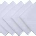 Mia'sDream Cotton Dish Cloths Dish Rags Waffle Weave Kitchen Towel, Soft and Absorbent Dish Towels Hand Towels for Kitchen, 12inchx12inch 6 Pack (White)