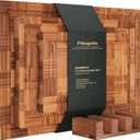 Bamboo Cutting Boards for Kitchen,Chopping Boards Set with Juice Groove,End Grain Bamboo Butcher Block,Serving Board with Holder(3 Pcs)