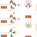 Fall Artificial Chrysanthemum Flowers 10 Stems&2 Eucalyptus,Orange Faux Kiku Pom Pom Mums Dried Flower for Vase,Fake Silk Fall Floral for Table Centerpiece,Faux Flower Arrangements Decoracin de Otoo (Mix)