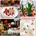 Wesiti 100 Pcs Christmas Mini Resin Red Cardinal Bird Figurines to Hide Tiny Cardinals Miniature Figurine Christmas Ornament for Gift Xmas Miniature Garden Craft Cake Topper Decoration (Elegant)