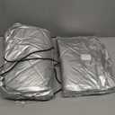 2 Pcs Indoor Air Conditioner Cover for Window, Ac Unit Covers for Inside with Drawstring Double Insulation Silver(28 x 20 x 3.5 Inch)