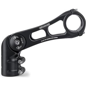 GEWAGE Bike Stem - 130 Degree Adjustable Bicycle Stem- 75mm 90mm 130mm Handlebar Stem Riser for 31.8(1-1/4") Handlebars, Suitable for Most of Mountain Bike, Road Bike, BMX