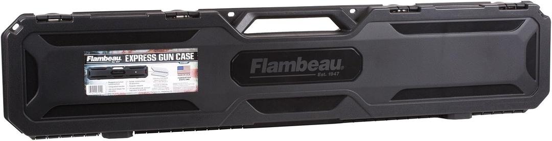 Flambeau Outdoors Express Gun Case, 46" Hard Rifle/Shotgun Protection, Black