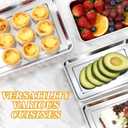 Stainless Steel Baking Sheet Pan Set of 2,11.6 x 15.6 inch Nonstick Bakeware Baking Sheet Toaster Oven Tray Pans Heavy Duty Cookie Sheets for Baking,Roasting,Kitchen