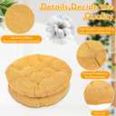 Jerify 6 Pcs Yellow Large Floor Pillow Cushion, Round 22 x 22