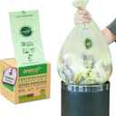 Aneco Compostable Trash Bags 4 Gallon (Flat-Top, 100 Count), Extra Strong for Medium Kitchen Garbage, OK Compost HOME & BPI Certified Compostable
