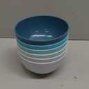 Homestockplus Unbreakable Cereal Bowls 25 OZ Microwave and Dishwasher Safe BPA-Free Eco-Friendly Wheat Straw Bowl Assorted Color Dessert Bowls for Serving Soup, Oatmeal, Pasta and Salad [Set of 6] (Gradient Blue)