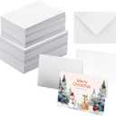 50 Pack Heavyweight Cotton Watercolor Cards with Envelopes, 4 x 6 Inch, Perfect for Painting or Card Making, Ideal for Christmas and Birthday Gifts