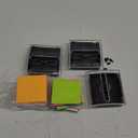 Meanplan 3 Pack Pop up Sticky Dispenser Note Holder Black Base with 24 Pads Colored Pop up Sticky Notes Memo Pads Self Stick 3x3 Refills Back to School Office Desk Supplies, 50 Sheet Per Pad