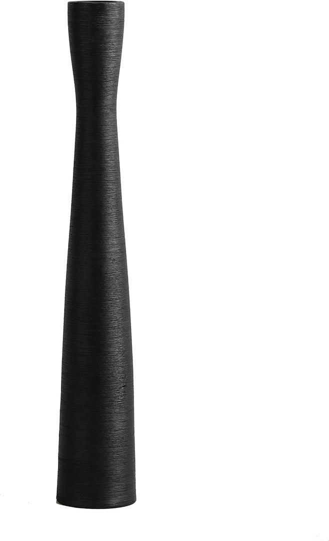 AETVRNI Black Floor Vase 20" Tall Ceramic Vases Large,Skinny Long Matt Vase for Pampas Grass,Modern Minimalist Style Flower Vases for Home Decor Office Decoration,Centerpieces (Black 50cm)