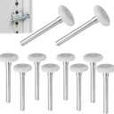 10 Pack 7" Stem White 2" Nylon Garage Door Roller with Protective Sealed-Cap(Dustproof), Ultra Quiet & Long-Lasting, Commercial High Load Capacity, Double Sealed Bearings