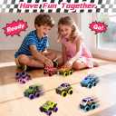 SUNPROUND 16Pcs Mini Monster Truck Toys,Pull Back Alloy Trucks Party Favors, Die-cast Race Cars for Boys Girls Easter Eggs Fillers Birthday Bulk Gift Stocking Stuffers