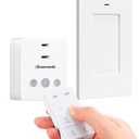 DEWENWILS Wireless Dimmer Plug for Indoor Home Lighting, Remote Control Dimmer Switch, 100FT Range, Plug-in Lamp Dimmer Switch for Dimmable LED/Tungsten Bulbs, ETL Listed,White