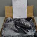 AMHANCIBLE C Shaped End Table Set of 2, Couch Tables That Slide Under, TV Trays, Side Tables for Living Room, Snack Table for Small Space, Black HET02BBK