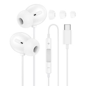USB C Headphones for iPhone 17 16 15 Pro Max Plus Air iPad Pro, USB-C in-Ear Buds with Micrphone & Noise Cancelling USBC Apple Wired Earbuds Headphones, Type C Earphones for Galaxy S25 S24 Pixel 10
