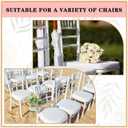 Spiareal 2 Pieces Wedding Chiavari Chair Cushion 15 x 15 Inch Seat Cushion Dining Chair Pads with Ties Non Slip Memory Foam Kitchen Chair Pad for Wood Resin Chiavari Chairs Party Decor (White)