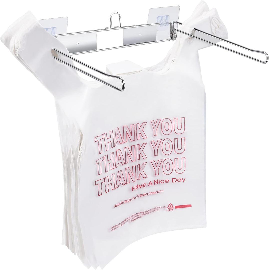 LUJUE Bag Holder for Plastic Bags, Plastic Bags Holder, T-Shirts Bag Rack, T Shirts Bags Rack for T Shirts Bags, Hanging Bag Rack