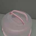 RTUDOPUYT Cake Carrier with Lid and Handle, Fit 10’’ Cake Stand with Lid, Cake Transport Storage Container, Cake Containers Cover Stand with Lids, 3 Secure Side Closures (Pink)