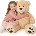 MaoGoLan Giant Teddy Bear Plush,39 inches Big Teddy Bear Stuffed Animal,Adorable Smiling Large Bear,Express Your Love Gift for Kids,Girlfriend,Baby Shower,Valentines Day,Christmas,Long Distance