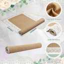 Preboun 3ft x 20 ft Wedding Aisle Runner Outdoor Natural Burlap Aisle Runner for Wedding Ceremony Wide Rustic Jute Carpet Rug with Lace Outdoor Beach Ceremony Decorations for Garden Lawn Church