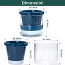 D'vine Dev Self-Watering Blue Terracotta Planter Pot, 10 in, 37-X-D-4 | Terracotta & Glass Design, Clear Water Reservoir, Visible Water Level, Easy Plant Care, Ideal for Busy Plant Lovers