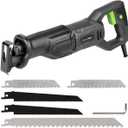 GALAX PRO 120V Reciprocating Saw, 6.0 Amp Variable Speed Corded Reciprocating Saw with1-1/8" Stroke Length, 2800RPM and 6" Max for Wood, Metal, PVC Pipe Cutting
