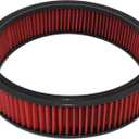 A-Team Performance 14x3 Air Filter Element - Red Round Cotton Fiber - Washable & Reusable High-Flow Filter - Compatible with Chevrolet, Buick, GMC, Ford, Mopar, Oldsmobile & Pontiac