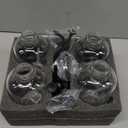 Molimoli Coffee Syrup Dispenser Set of 4, Glass Bottles with Pump, Maple & Coffee Syrup, Black