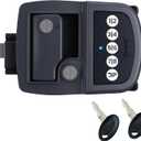 Bauer NE Bluetooth Keyless Entry Door Lock with Handle, Close Field Technology, Essential Camper Must Haves, Secure Trailer, Durable RV Door Latch, Convenient RV Lock Keyless Entry
