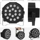 U`King 36W Wireless Uplights, 18 RGB Stage Lights, Rechargeable Par Lights with DMX512 & Sound-Activated Mode, LED Par Can for Party Event Wedding Show, 4 Pack