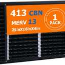 413 CBN Replacement Filter Compatible with AprilAire Whole House Air Purifier 1410, 1610, 2410, 2416, 3410, 4400 Furnace Air Purifier, MERV 13 with Carbon to Reduce OdorsSize: 25x16x4, 1 Pack