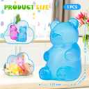 Fidget Toys Squishy Gummy Bear, Stress Cube Squishies Anxiety Stress Relief, Ice Squishy Stress Cube-Drop Malt Sugar Balls, Sensory Ball for Kids with Autism