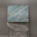 2 Pieces Garden 4 you Folding TV Tray Table,TV Dinner Table with Sturdy MDF Top,Eating Trays for Living Room with No Assembly Required,  (Sea Blue)