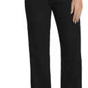 Womens Jeans High Waisted Stretchy Straight Leg Split Hem Jeans for Women Trendy Classic Denim,Black 8