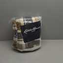 Eddie Bauer - Blanket, Super Soft Reversible Sherpa & Brushed Fleece Bedding, Throw Blankets for Couch, Ideal for Lounging (Rugged Plaid Beige) (50" x 60")