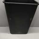 Rectangular Commercial Office Wastebasket, Easy to Clean, Space-Saving, 10 Gallon, Black