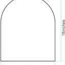 Black Metal Frame Bathroom Arch Mirror for Over Sink, 15x18 Inch Arched Tempered Mirror, Wall Vanity Mirror for Farmhouse, Modern Luxe Mirror for Bedroom, Living Room, Entryway