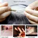 Fake Beard Goatee Beard Realistic 100% Human Hair Full Hand Tied Goatee False Beards Lace Invisible Fake Mustache for Halloween Dressing Men Makeup Entertainment/Drama/Party/Movie (Brown)