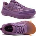 Women's Orthopedic Diabetic Wide Running Shoes: Comfortable Casual Arch Support Plantar Fasciitis Orthotic Sneakers, High Arch Swollen Work Tennis Sports Shoes for Foot and Heel Pain Relief (K3-purple)