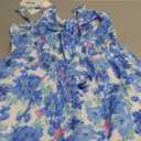 GRACE KARIN Women's 2025 Summer Maxi Dress Floral Tie Front Spaghetti Strap Casual Boho Beach Flowy Sundress with Pockets, L, Blue Floral