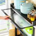Over the Sink Dish Drying Rack with Cover 2 - Tier Large Dish Drainer Racks for Kitchen Counter Space Saving Sink Storage Organizer for Dishes, Glasses, Bowls & Cutlery Black