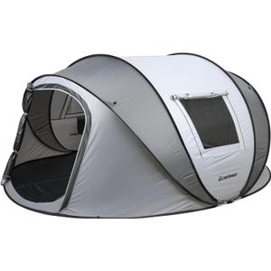 EchoSmile Pop Up Camping Tent, 2/4/6 Person Easy Setup Tent, Water Resistant Dome, Portable with Carry Bag